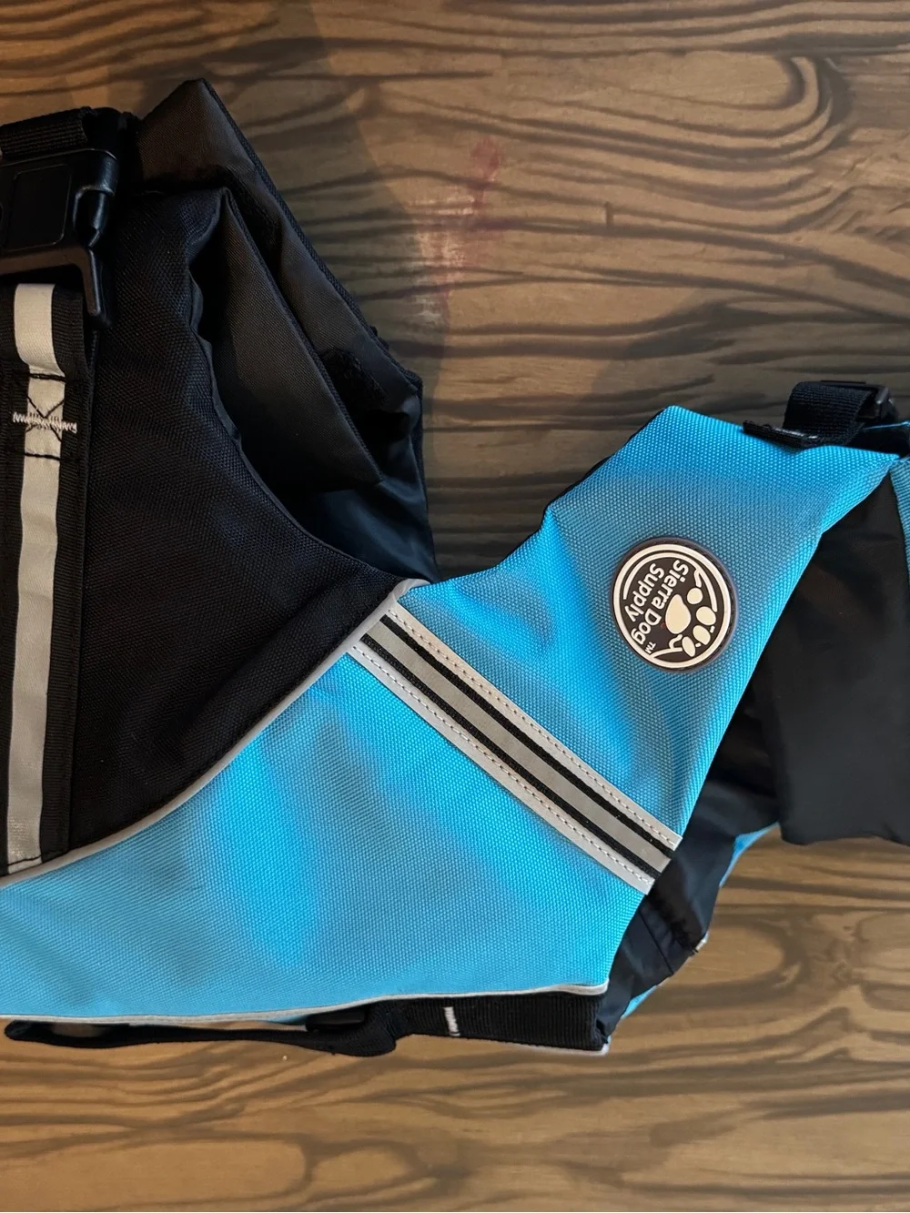 Blue Reflective Dog Life Jacket with Handle